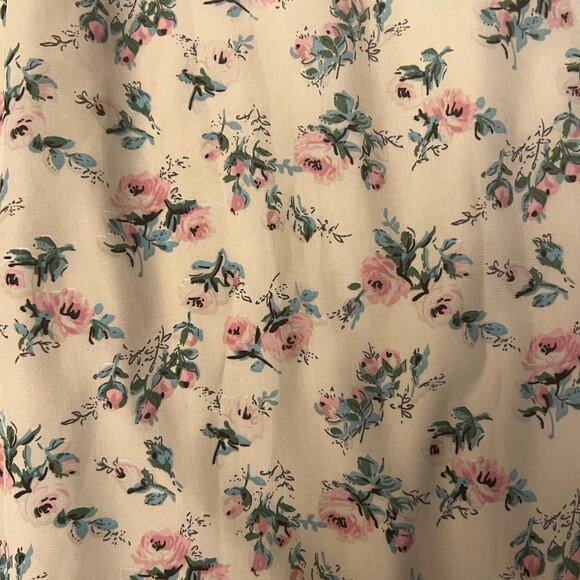 NWT Maurices Lightweight Mesh Back Ruffle Dress Medium Floral Ivory Pink - Picture 9 of 16